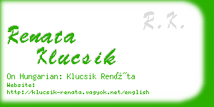 renata klucsik business card